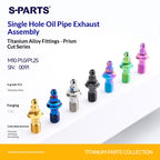 SPARTS M10 Single-Hole Banjo Bolt with Bleeder – Hex Head Titanium Bolt P1.0 / P1.25 for E-Bikes, Motorcycles & Bicycles