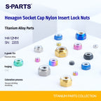 SPARTS Hex Nylon Lock Titanium Nuts – Motorcycle & Car Upgrade Fasteners