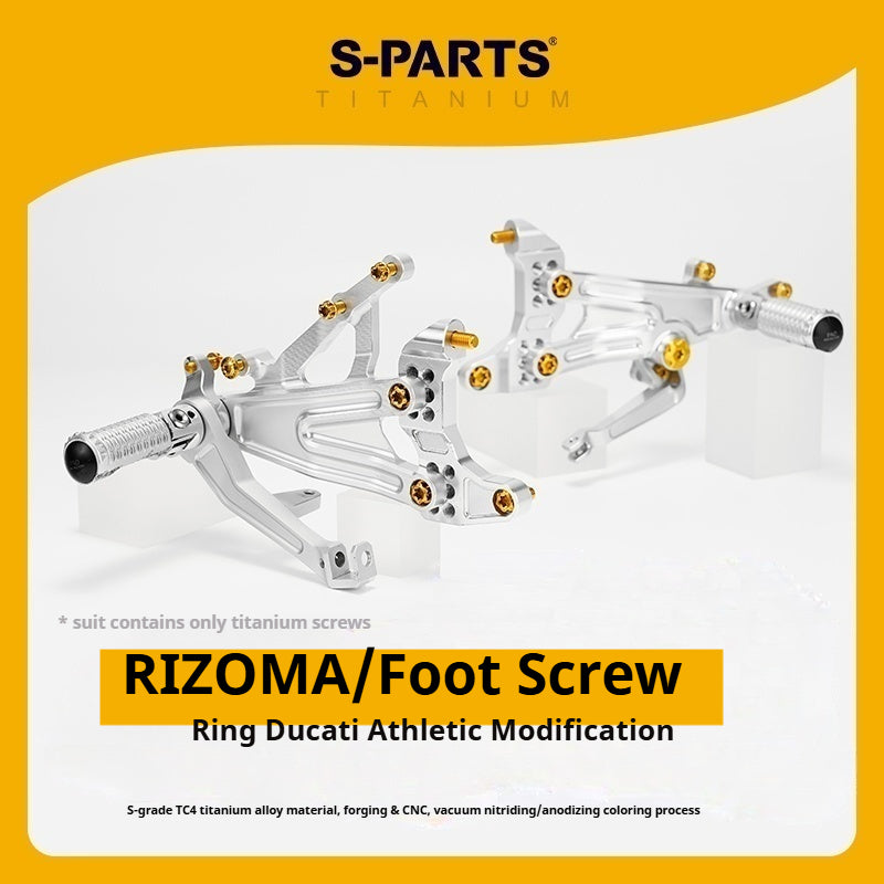 SPARTS Rizoma Footpeg Bolts for Ducati – Custom Left & Right Footpeg Bolts in Titanium & Other Color Options