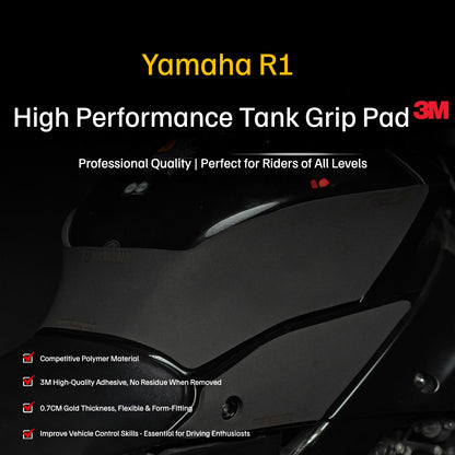 Yamaha R1 Tank Grip Pad | 3M Motorcycle Fuel Tank Traction Sticker Anti-Slip Protection Film