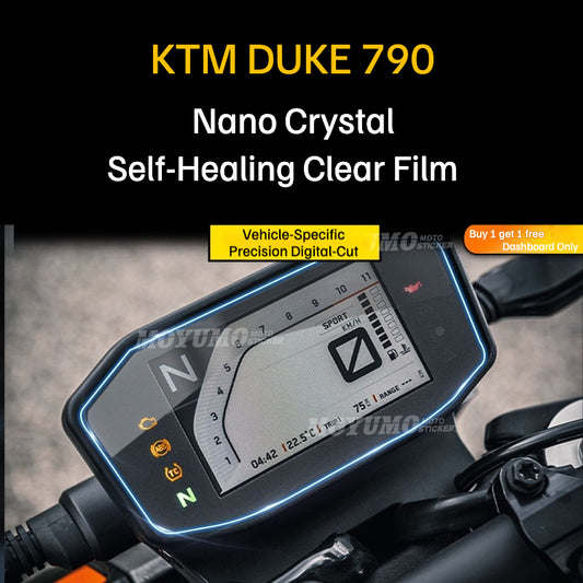 KTM DUKE 790 TPU Dashboard Screen Protector Nano Crystal Self-Healing Clear Film Headlight & Rearview Mirror Protection Film Motorcycle Accessories