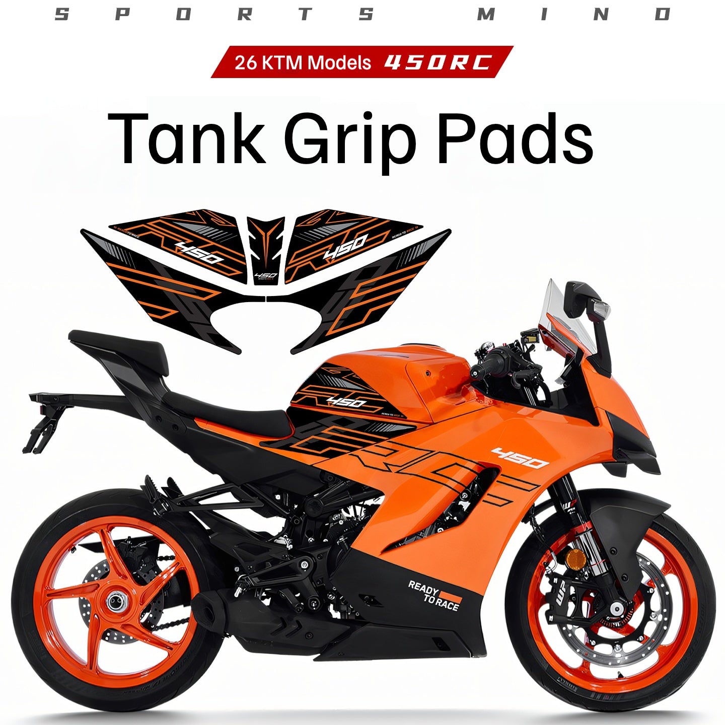 Fuel Tank Protector Anti-Wear Sticker Kit Waterproof Decal Pad for 2026 KTM 450 RC