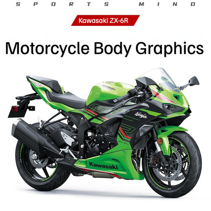 Kawasaki Ninja ZX-6R / ZX-6RR Full Body Graphics Kit | Fairing Decals Sticker Vinyl Wrap Motorcycle Custom Livery
