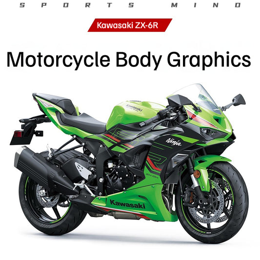 Kawasaki Ninja ZX-6R / ZX-6RR Full Body Graphics Kit | Fairing Decals Sticker Vinyl Wrap Motorcycle Custom Livery