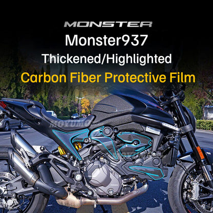 Carbon Fiber Body Protection Decals for Ducati Monster 937 / 950 Anti-Scratch Protective Film Motorcycle Accessories