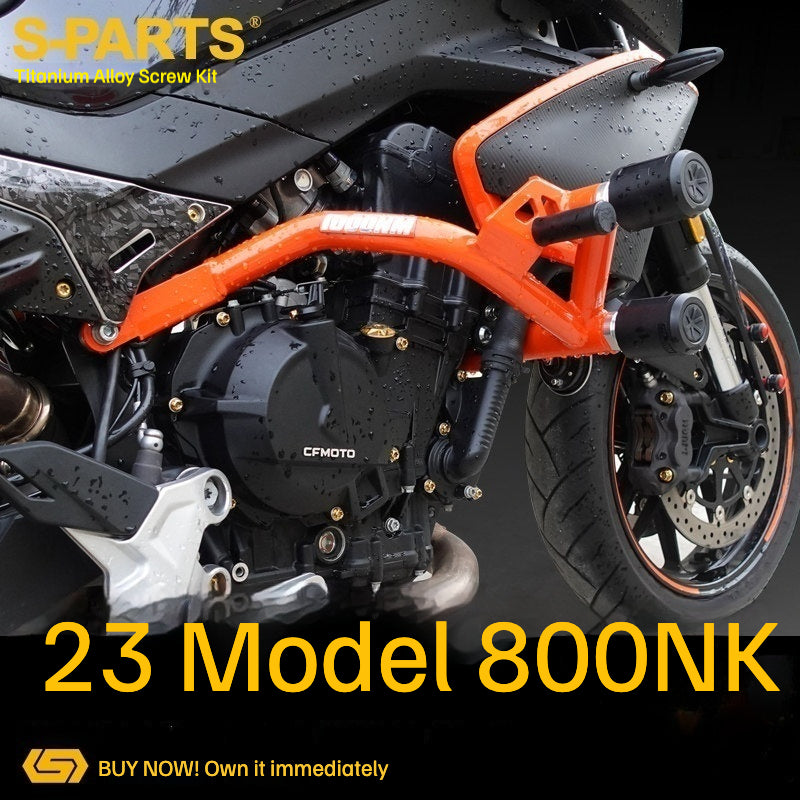 S-PARTS TC4 Titanium Full Motorcycle Bolt Kit for CFMOTO 800NK