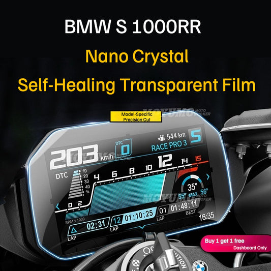 BMW S1000RR TPU Dashboard Screen Protector Headlight & Taillight Protection Film Nano Crystal Self-Healing Clear Film Motorcycle Accessories