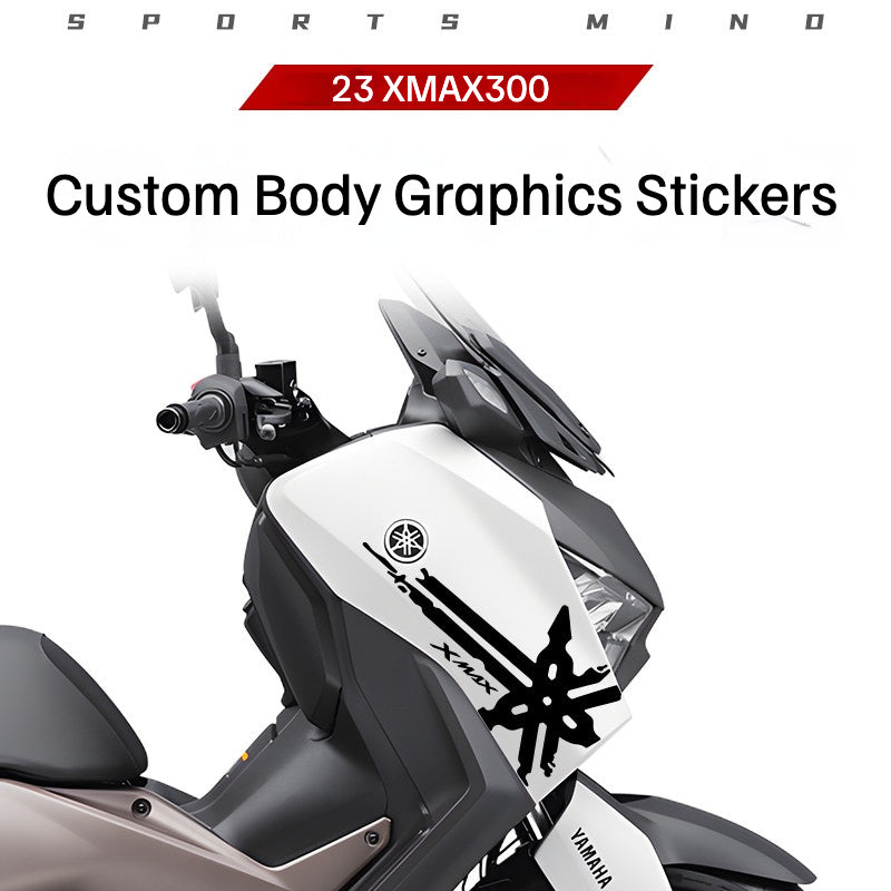2023 Yamaha XMAX 300 Front Fairing Graphics Decal PVC Glossy Body Protection Sticker