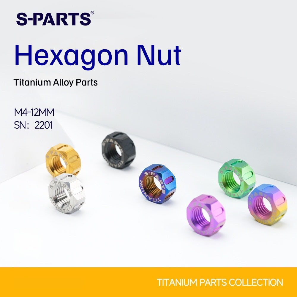 SPARTS Purple Titanium Alloy Hex Nuts – TC4 Motorcycle Locking & Fastening Nuts M5 M6 M8 M10 M12