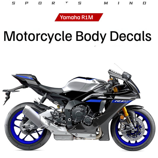 2020-2023 Yamaha YZF-R1M Full Body Graphics Decal Kit Blue Racing Motorcycle Stickers
