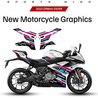 S-PARTS 2023 CFMoto 250SR Track Edition Motorcycle Decal Kit