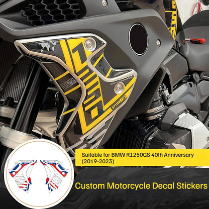 BMW R1250GS (2019–2023) Triple Black / 40th Anniversary 3D Motorcycle Body Sticker Decal Kit Custom Graphics Wrap