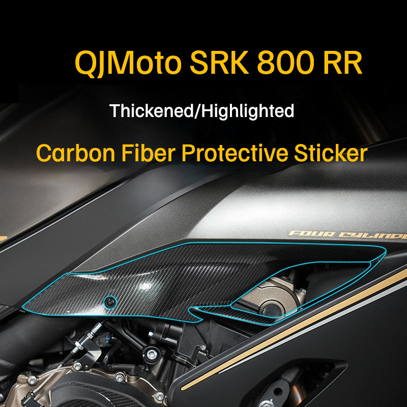 SPARTS Carbon Fiber Protective Stickers for QJMotor SRK 800 – Motorcycle Body Protection Decals