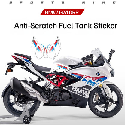 BMW G310RR Fuel Tank Fishbone Grip Pad Sticker Anti-Slip Anti-Scratch Tank Protector Decal Kit