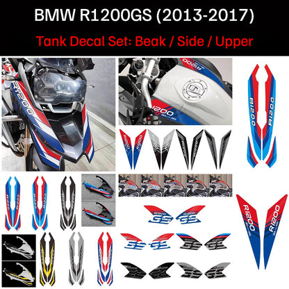 BMW R1200GS (2013–2017) Beak Decal Sticker Front Fairing Graphics Livery Wrap Waterproof Motorcycle Styling Kit