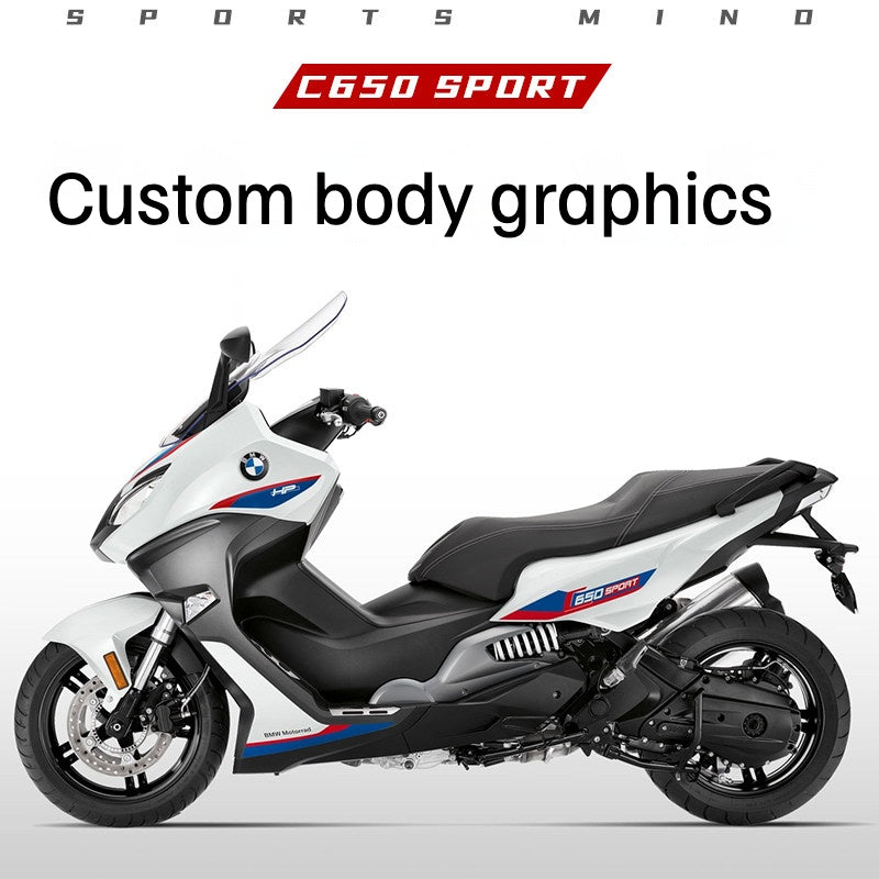 BMW C650 Sport / S1000RR-M Body Decal Sticker Set Motorcycle Tank Pad Protection Graphics (2023 Compatible)