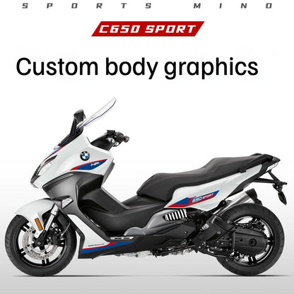 BMW C650 Sport / S1000RR-M Body Decal Sticker Set Motorcycle Tank Pad Protection Graphics (2023 Compatible)
