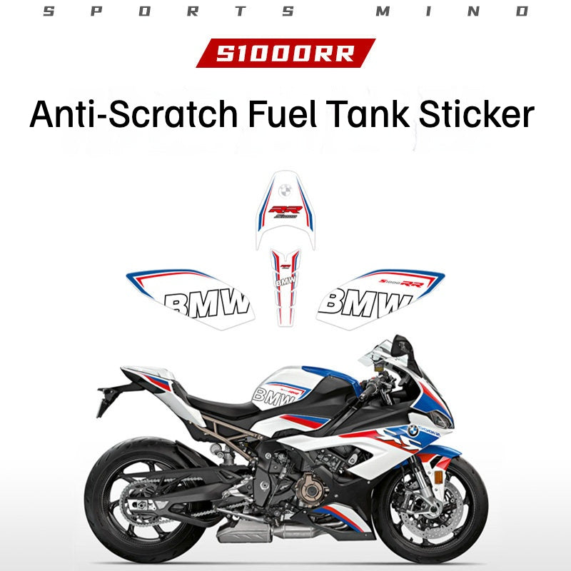 BMW S1000RR Fuel Tank Fishbone Grip Pad Sticker Thick Anti-Slip Tank Decal Kit Colorful Motorcycle Styling Graphics