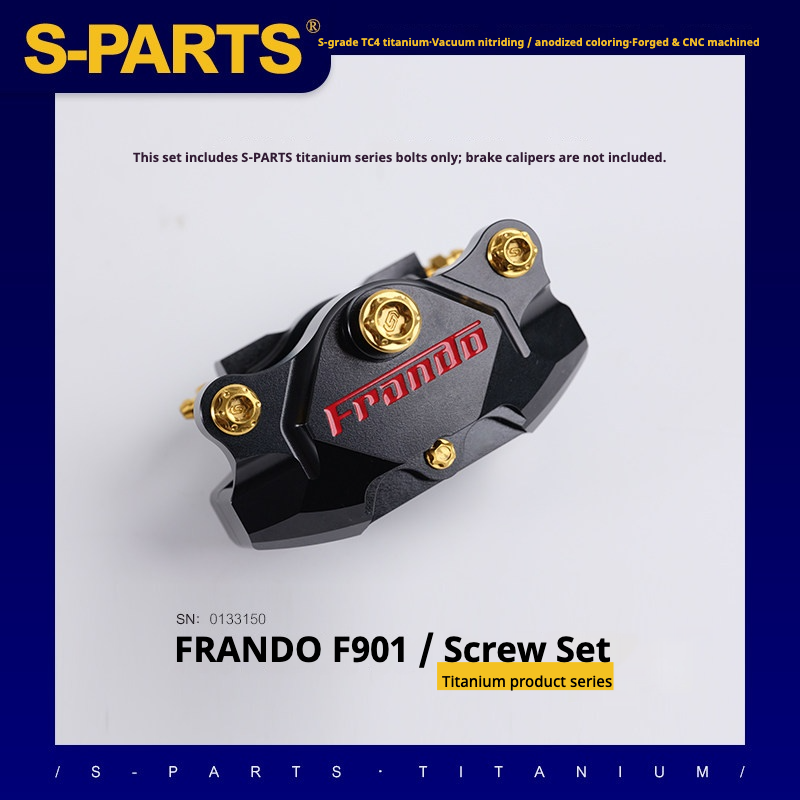 SPARTS Titanium Brake Caliper Bolt Kit – FRANDO F901 2020-2022 (Single Caliper, Multiple Colors, A2 Pan Head Options)