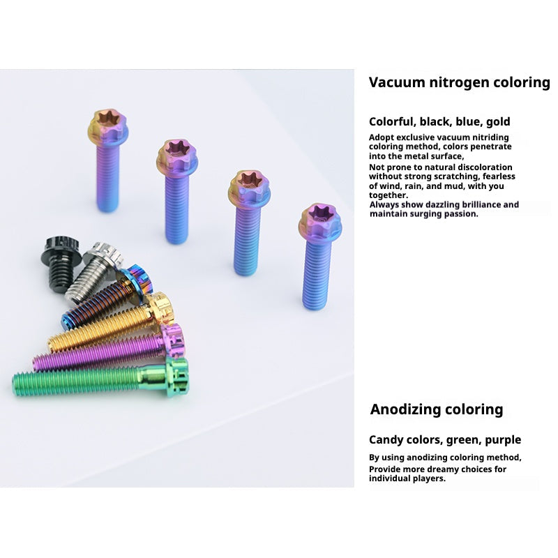 S-PARTS A3 Series M8 Blue Titanium Bolts | Motorcycle and Auto Lightweight Modification Aurora Blue L10-120mm