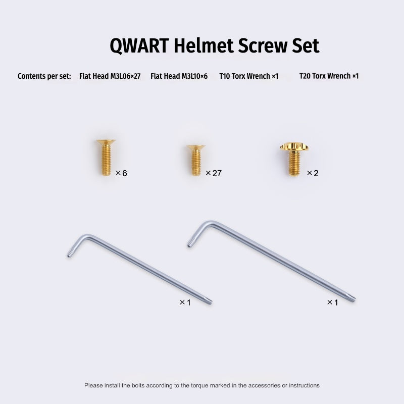 SPARTS Titanium Helmet Screw Set for QWART – CNC Machined Motorcycle Hardware
