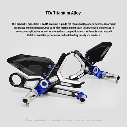 SPARTS Gilles Foot Peg Titanium Bolt Kit for BMW S1000RR – Luxembourg Edition