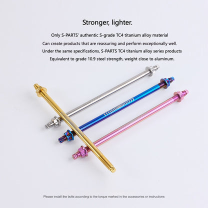 SPARTS M12 TC4 Titanium Front Axle Kit – 235/260/280/320mm for Motorcycles & Electric Bikes