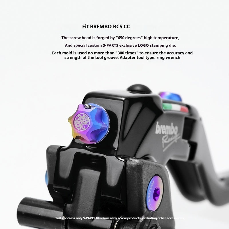 SPARTS Titanium Alloy Brembo RCS CC Master Cylinder Bolt Kit | Motorcycle Brake System Upgrade