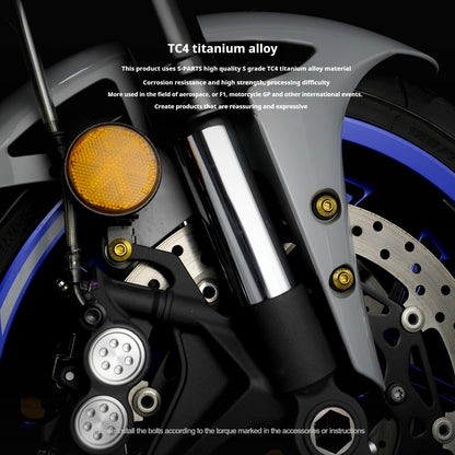SPARTS TC4 Titanium Bolt Kit for Yamaha YZF-R1 | Motorcycle Titanium Bolt Upgrade