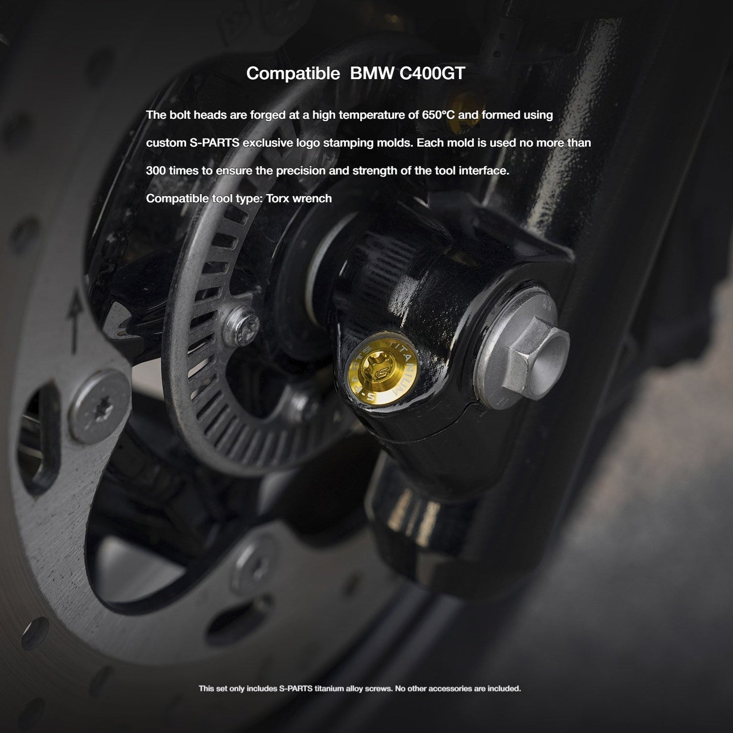 SPARTS Titanium Bolts Kit for BMW C400GT | Brake Calipers, Disc Rotors & Upgrade Accessories