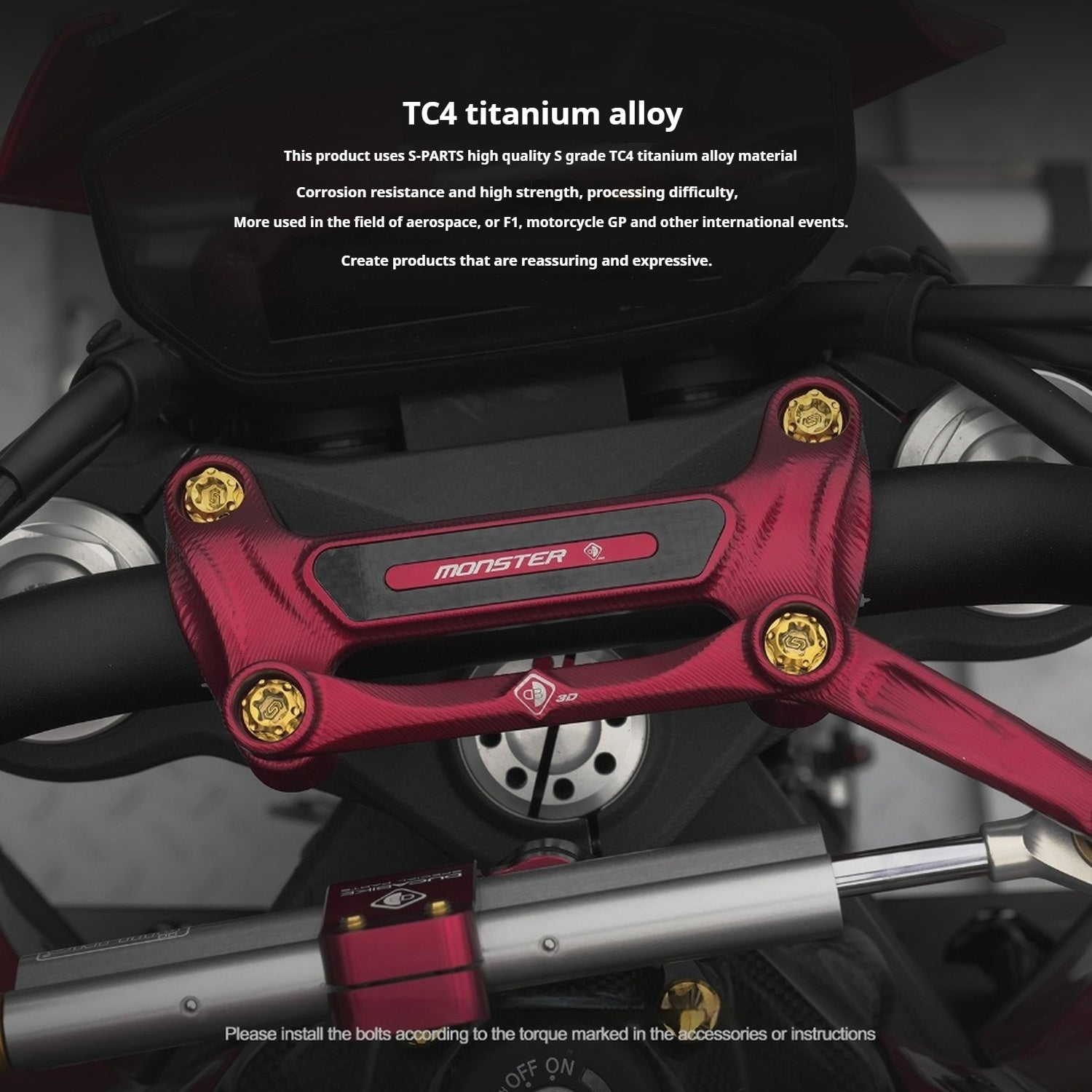 SPARTS Titanium Bolt Kit for Ducati New Monster SP 950 – Custom Candy Color & CNC Titanium Upgrade Kit