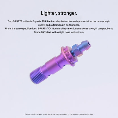 SPARTS M10 Dual-Hole Brake Line & Bleeder Bolt P1.0 / P1.25 Titanium Alloy | Motorcycle Brake Upgrade