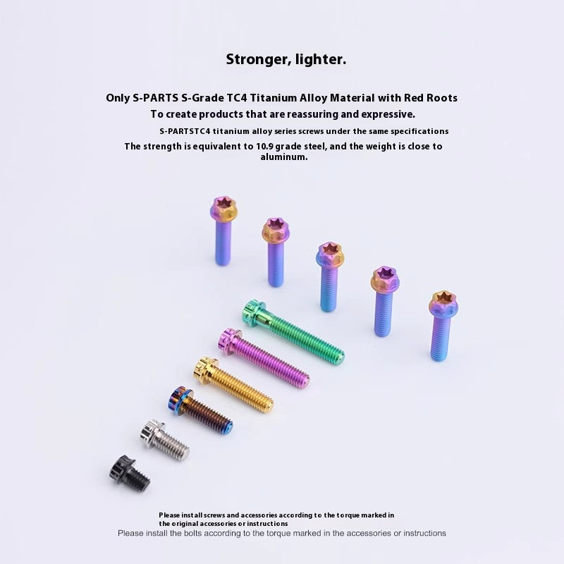 -PARTS M8 A3 Titanium Motorcycle Bolt – Multi-Length, Standard Head