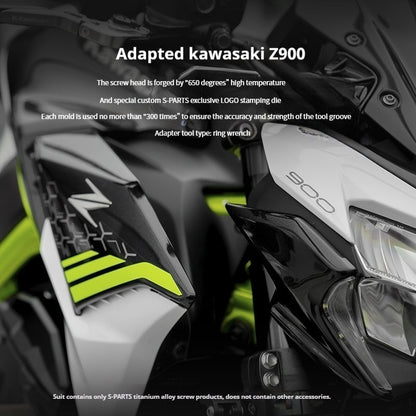 S-PARTS Titanium Fasteners Bodywork, Fairing & Footpeg Bolt Kit for Kawasaki Z900