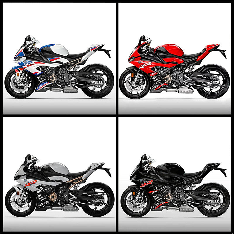 BMW S1000RR (2019–2022) M Package / Double R Track Lower Fairing Decal Kit Motorcycle Racing Graphics Sticker Set