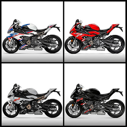 BMW S1000RR (2019–2022) M Package / Double R Track Lower Fairing Decal Kit Motorcycle Racing Graphics Sticker Set