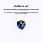 SPARTS Hex Flange Titanium Nut – A3 Series – M5 / M6 / M8 / M10 / M12 – Motorcycle Locking Hardware