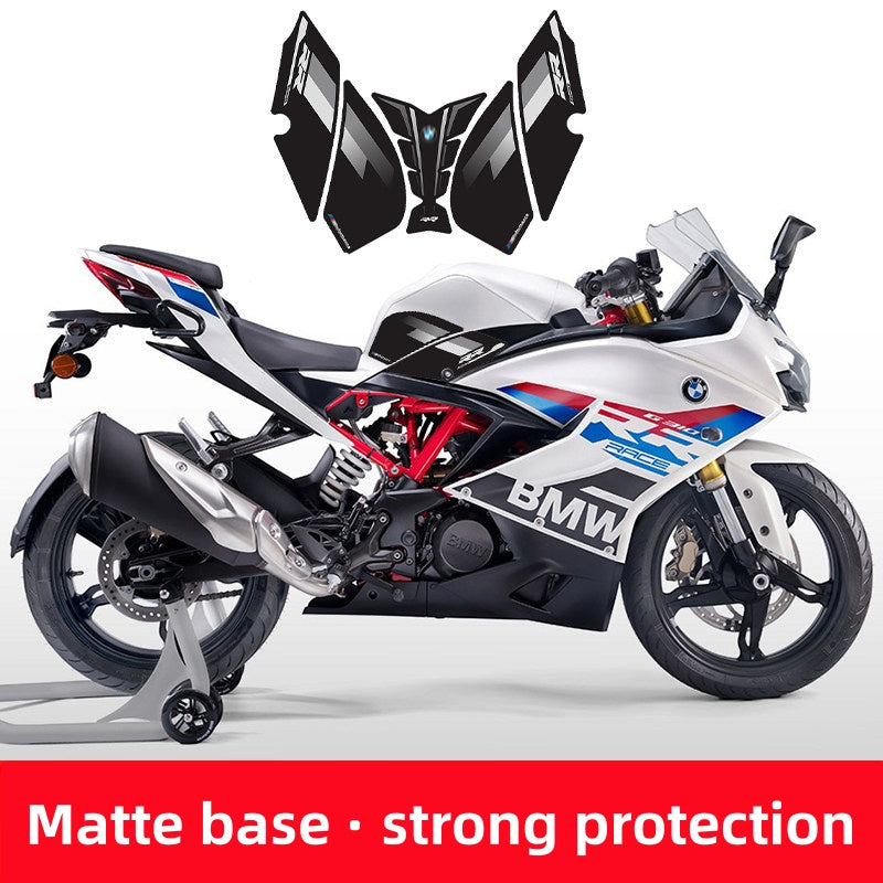 BMW G310RR Fuel Tank Fishbone Grip Pad Sticker Anti-Slip Anti-Scratch Tank Protector Decal Kit