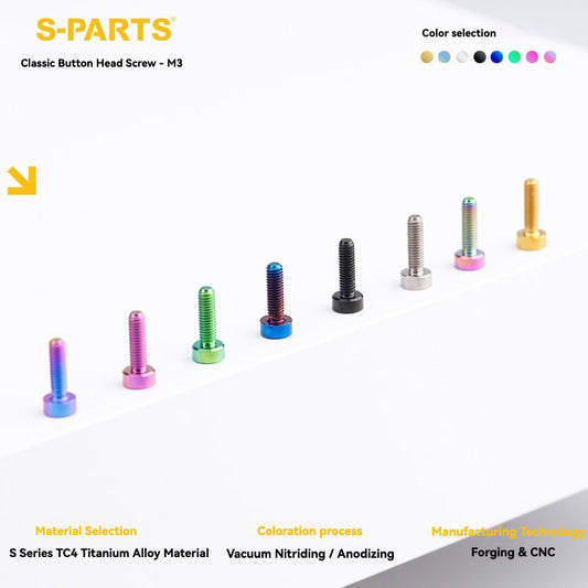 SPARTS M3 L6-20 Classic Button Head Purple Titanium Bolt