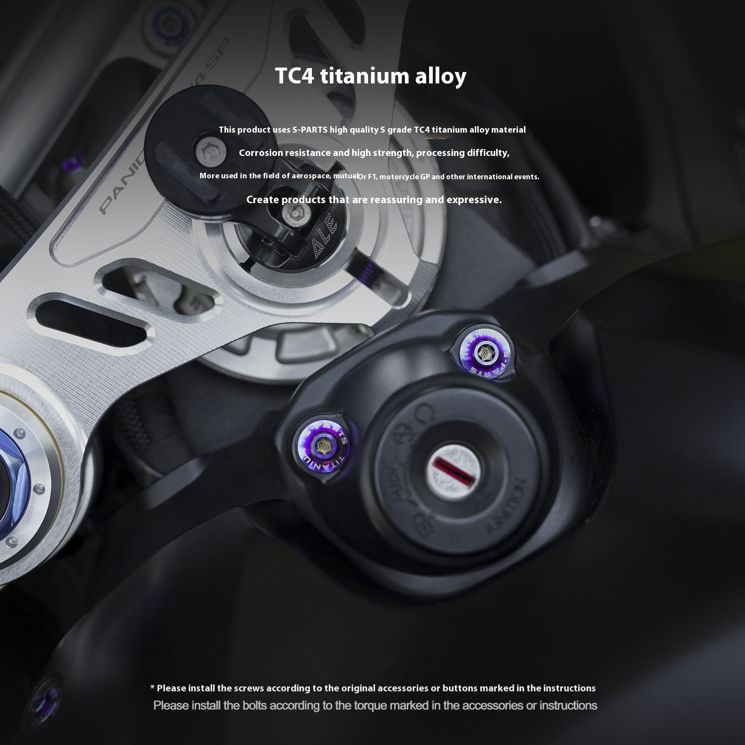 SPARTS Ducati Panigale V4SP Motorcycle TC4 Titanium Alloy Bolt Kit – Candy Color Edition