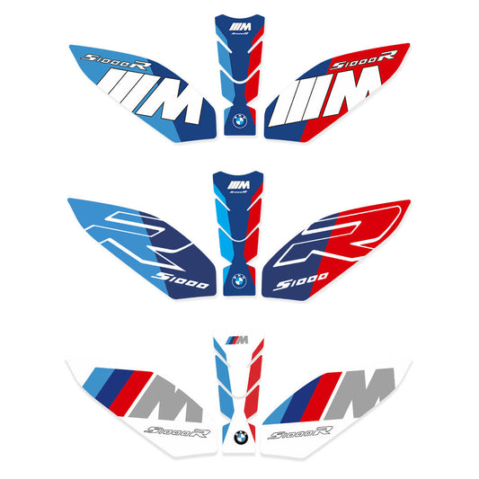 New BMW S1000R Tank Pad Fishbone Anti-Slip Knee Grip Protector Waterproof Rubber Fuel Tank Scratch Protection Sticker Motorcycle Accessory