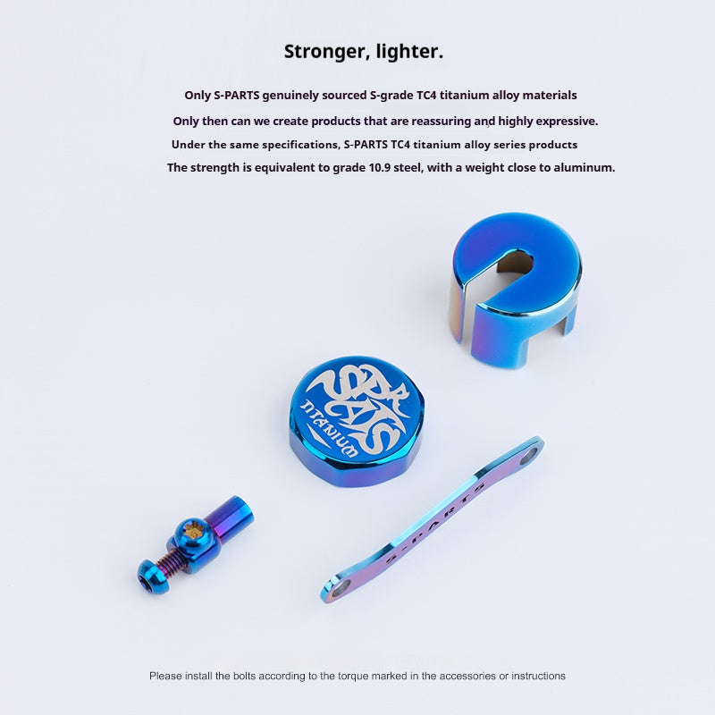 SPARTS Titanium Reservoir Cap Compatible with Brembo Master Cylinder – Separate Small Tank Cover Kit