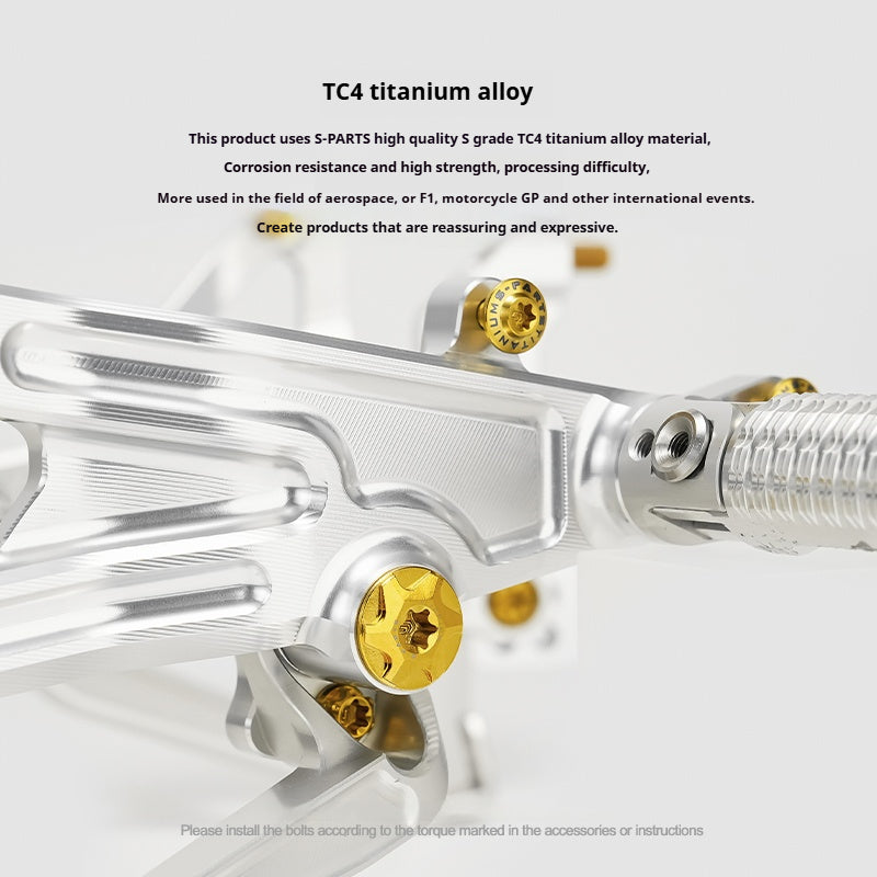 SPARTS Rizoma Footpeg Bolts for Ducati – Custom Left & Right Footpeg Bolts in Titanium & Other Color Options