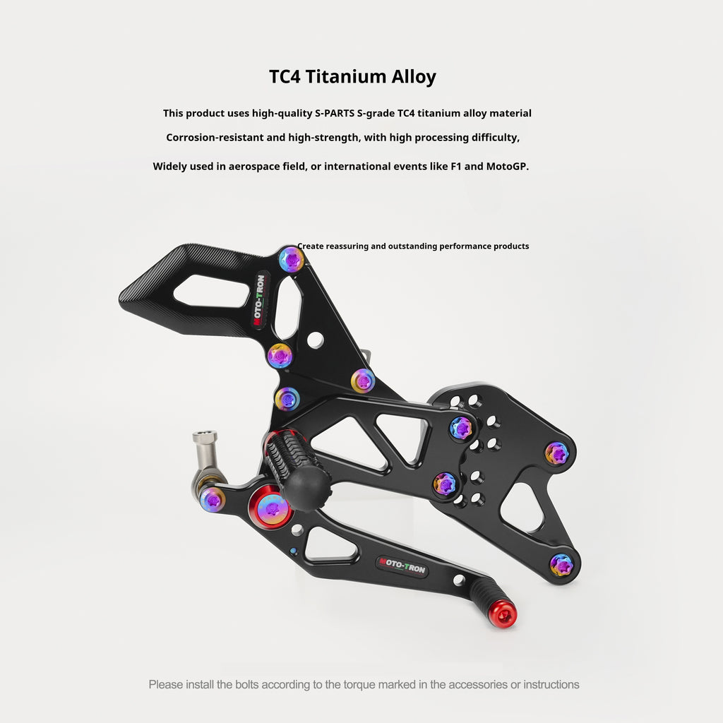 SPARTS Yamaha R25/R3 MOTO TRON Foot Pegs Titanium Screw Modification Kit