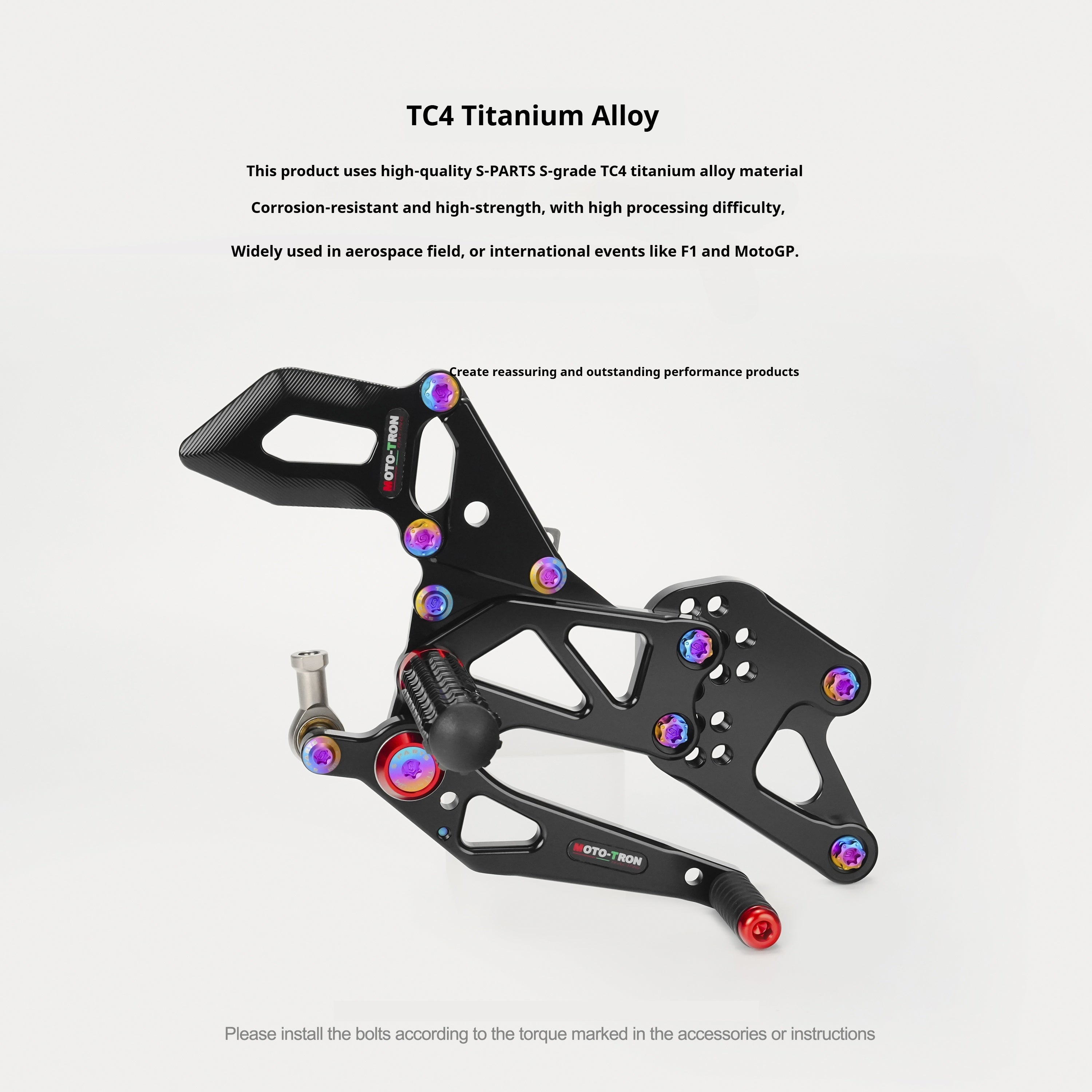 SPARTS Yamaha R25/R3 MOTO TRON Foot Pegs Titanium Screw Modification Kit