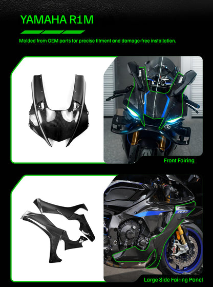 Carbon Fiber Fairings and Bodywork Parts for 2022 Yamaha YZF R1 R1M