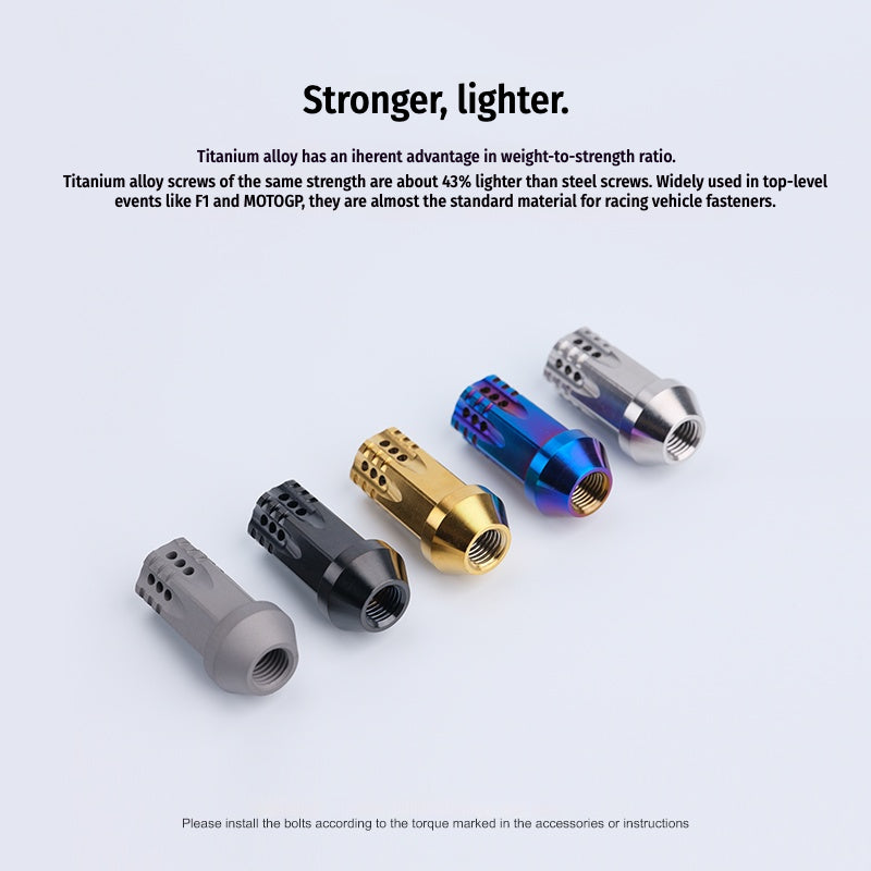 S-PARTS Titanium M14 Car Wheel Lug Nut Set, 20pcs