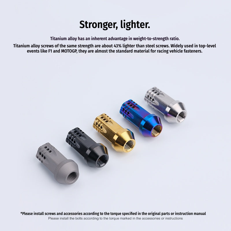 S-PARTS Titanium M12 Car Wheel Lug Nut Set, 20pcs