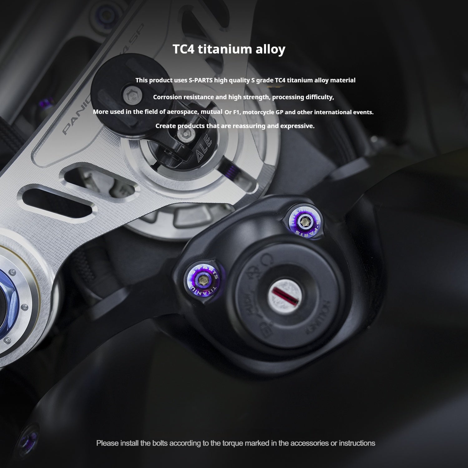 SPARTS TC4 Titanium Bolt Kit for Ducati Panigale V4SP Motorcycle