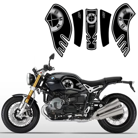 BMW R NineT Fuel Tank Fishbone Tank Pad Anti-Slip Anti-Scratch Protector Decal Kit Motorcycle Styling Accessory
